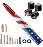Car Truck Bullet Antenna with Valve Stem Caps for F150 F250 F350 Super Duty Raptor Dodge Ram 1500...