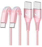 Aioneus Type C Cable, 2 Pack 10ft Type C Fast Charging Cable Nylon USB A to USB C Phone Charger C...
