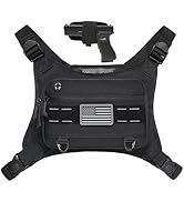 Sports Chest Pack for Men Front Chest Bag Fits Most Pistols Chest Pouch Harness for Running, Hiki...