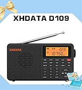 XHDATA D109 Portable Radio AM/FM/SW/LW Shortwave Radio Receiver Battery Operated Radio with Good ...