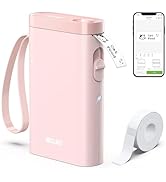 Nelko Label Maker Machine with Tape, P21 Portable Bluetooth Label Printer, Wireless Built-in Cutt...