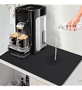 Coffee Maker Mat Accessories for Countertop - Coffee Bar Decoration Rubber Backed Dish Drying Mat...