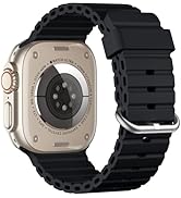 DaQin Ocean Band Compatible with Apple Watch Ultra 2/Ultra Band 49mm 45mm 44mm 42mm, Sport Silico...