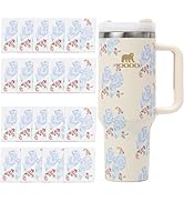Kaitiaki Bows Stickers Compatible with Stanley Tumbler Accessories - Fits Holiday Quencher Tumble...