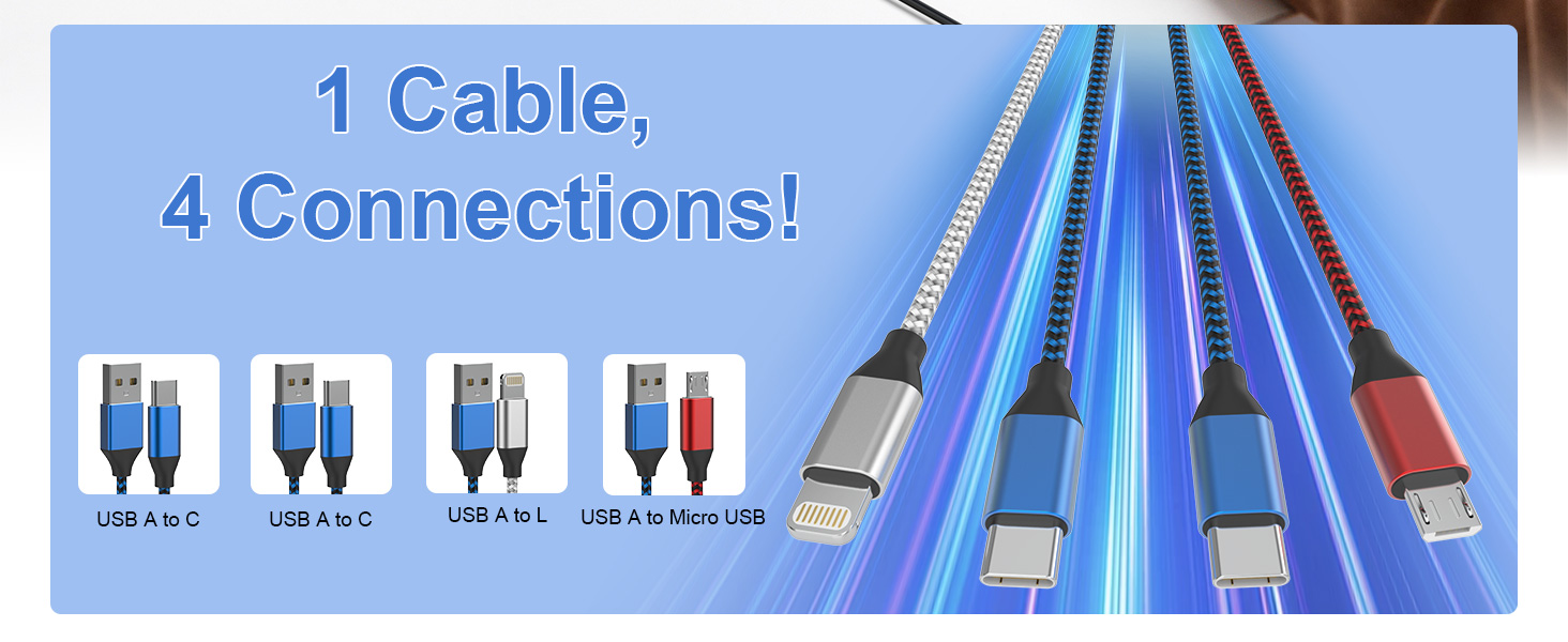 1 Cable, 4 Connections!