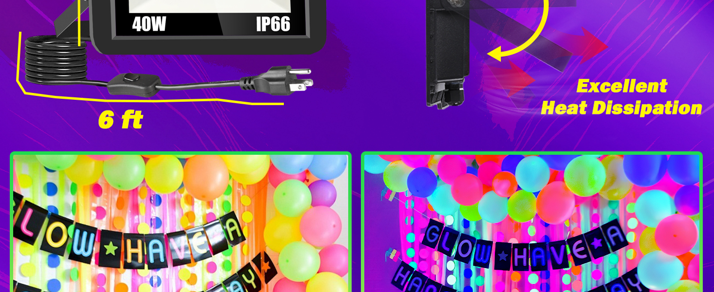 40W Black Light Floodlight