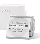 NIIMBOT Labels for B1/B21/B3S/K3 Printer - 2'' x 2'' (50x50mm) Thermal Labels, Waterproof & Oil-P...