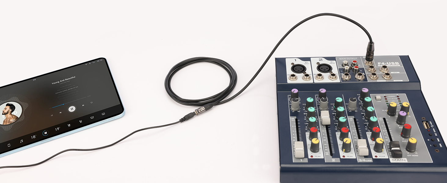 Laptop,1/4 to 1/8,Mixer,phone,amplifier