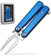 Arttodo Golf Divot Repair Tool, Stainless Steel Foldable Divot Tool &amp; Golf Divot Tool with Bottle...