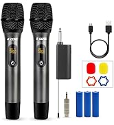 5 CORE UHF Wireless Microphones Karaoke 210 ft Range 2 Metal Handheld Microfono Inalambrico for S...