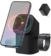 3 in 1 Wireless Charging Station for iPhone 17/16/15/14/13/12 Pro Max, Qi 2 Certified 15W Fast Ch...