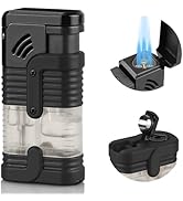 Kantion Torch Lighter Triple Jet Flame Butane Torch Lighters Refillable Butane Gas Lighter Windpr...
