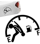 YAWUROU Car Gas Cap Sticker, Humorous Waterproof Gas Tank Empty Decal, Self-Adhesive Funny Fuel G...