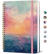 Taja Lined Spiral Notebook Journal for Women A5(5.8" × 8.3"), Cute Hardcover Notebook for Work, S...