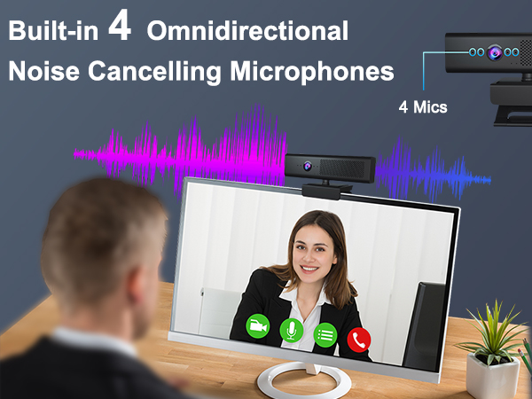  computer camera with mic and speaker for laptop