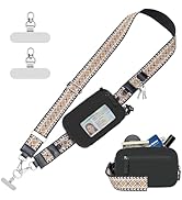 Tiostep Clip and Go Strap for Phone with Wallet Crossbody Phone Lanyard with Anti-Theft Zipper Po...