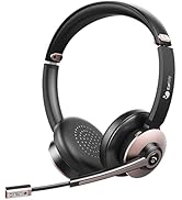 Bluetooth Headset, Wireless Headphones with Microphone Noise Cancelling, On Ear Headphones with M...