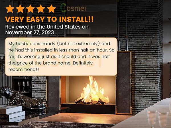 ambient gas fireplace thermostat