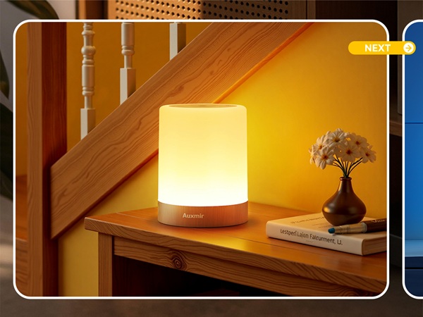 Auxmir Bedside Table Lamp for Nightstand