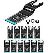 AMZBSAW 12PCS Cr-V-Steel Oscillating Multitool Blades, Quick Release Multi Tool Blades Kits for W...
