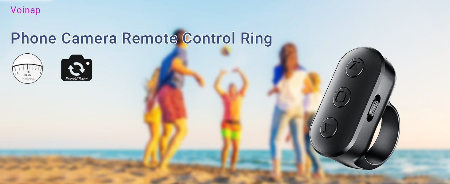 Phone Camera Ring Remote Control with Zoom in/Out