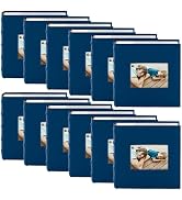 Golden State Art,Photo Album with Memo Writing Space hold 200 4x6 Horizontal Pictures,Leather Cov...