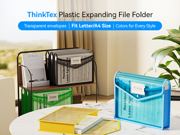 ThinkTex Plastic Expanding File Folder
