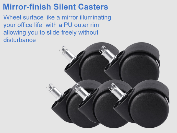 Mirror-finish Silent Casters