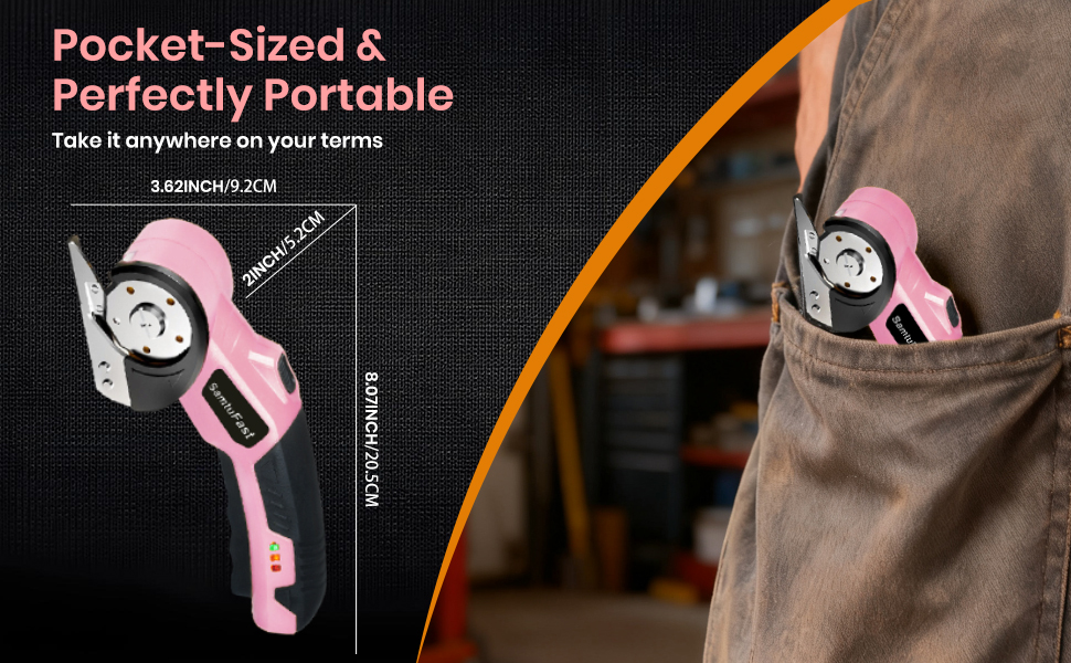 Compact and powerful with pocket-sized design. Easily take anywhere or store in your toolbox.