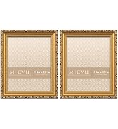 MIEVU 8×10 Picture Frame Gold Bulk- 2PCS Vintage Picture Frames for Wall Hanging And Tabletop Dis...