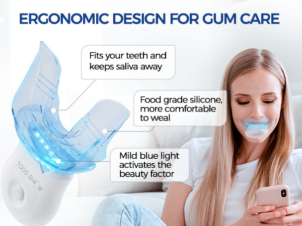 teeth whitening kit strips white sensitive diamond light professional dental