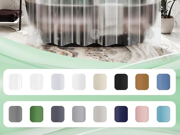 8G heavy weight clear shower curtain &amp;amp; liner