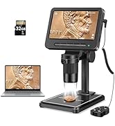 Leipan 1080P LCD Digital Microscope with 32GB SD Card, Coin Microscope with 5-inch IPS Screen,PC ...