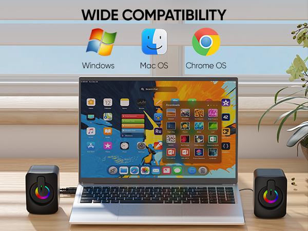 2.0 stereo computer speakers