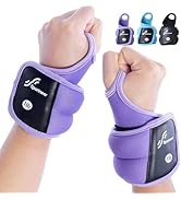 Sportneer Wrist Weights with Thumb Loops Lock for Men Women, 2 LBS /4 LBS Pair Arm Hand Weights f...