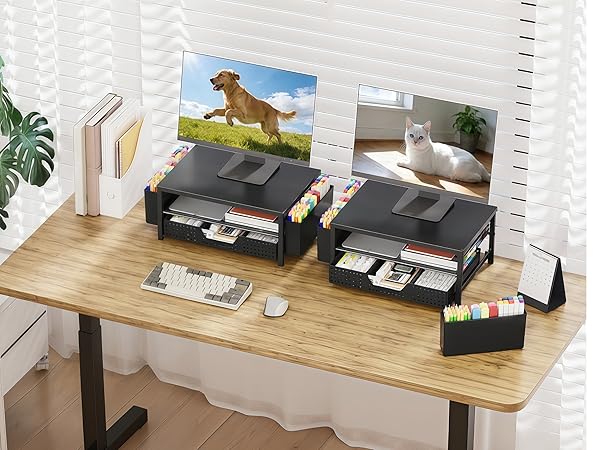 desk organizer monitor stand