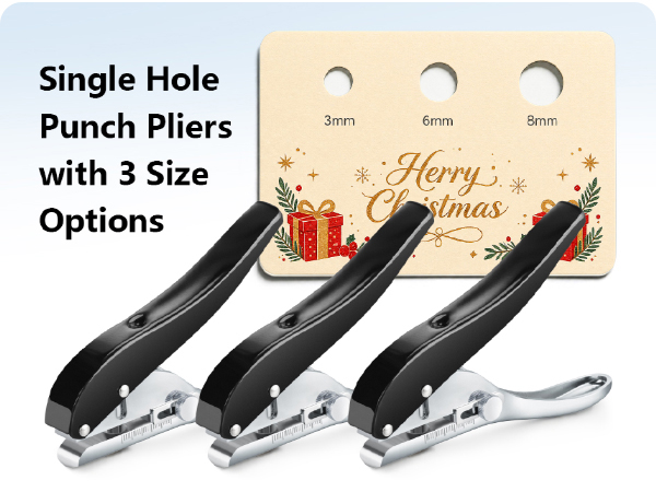 Single Hole Punch Pliers with 3 Size Options