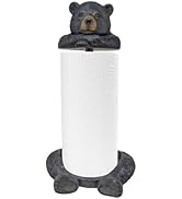 Rustic Bear Paper Towel Holder - Charming Woodland Decor for Cabin &amp; Lodge Kitchens - Durable Res...