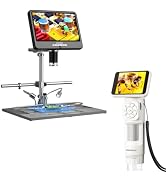JL210S Plus 10.1" 4K 60FPS HDMI Digital Microscope, 64MP Soldering Microscope Station for Electro...