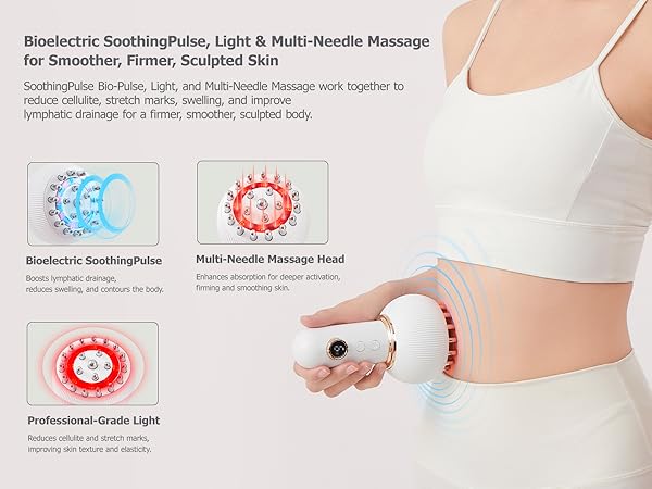 lymphatic drainage massager; stretch marks removal; body sculpting machine; cellulite massager