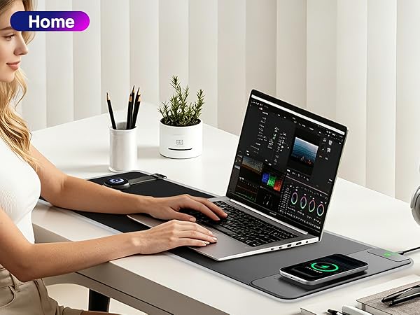 rgb gaming mouse pad with wireless charging