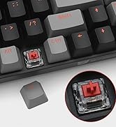 Merdia Dual Mode 2.4G/BT Wireless Mechanical Keyboard Red Switch Gaming Keyboard 68 Keys Black & ...