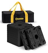 BUNKER INDUST RV Leveling Blocks/Stackable Jack Blocks, Interlocking Leveling Pads Wheels Stabili...