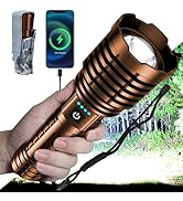 Super Bright LED Flashlight 1800000 High Lumens, Rechargeable Handheld Flashlights Powered by Bat...