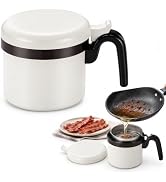 Terra Distribution Oil Strainer Pot [ Made in Japan ] Bacon Grease Container with 40-Mesh Stainle...