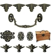 MOROBOR Jewelry Box Antique Lock Latch Hasp Hinges Handle Box Corner Protectors Kit for DIY Jewel...