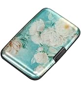 ELFISH Mini RFID Aluminum Wallet Credit Cards Holder Business Card Case Metal ID Case for Men Wom...