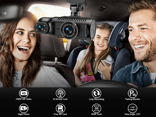 dash cam front and inside