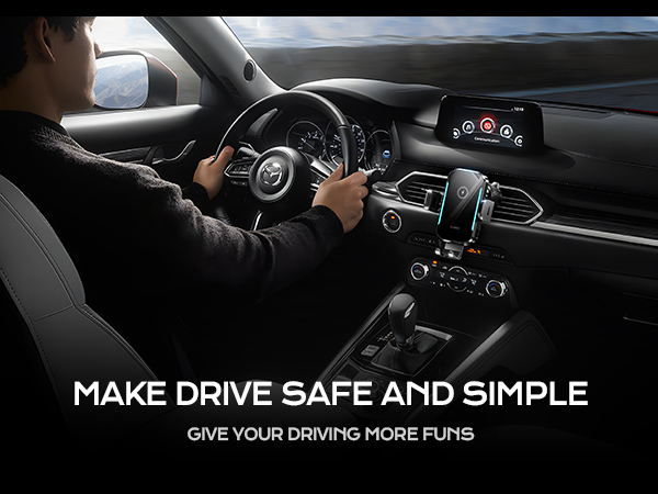 Wireless car charger mount