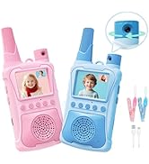 Video Walkie Talkies for Kids with 180° Rotating Camera, 2 Pack Rechargeable Kids Walkie Talkies,...